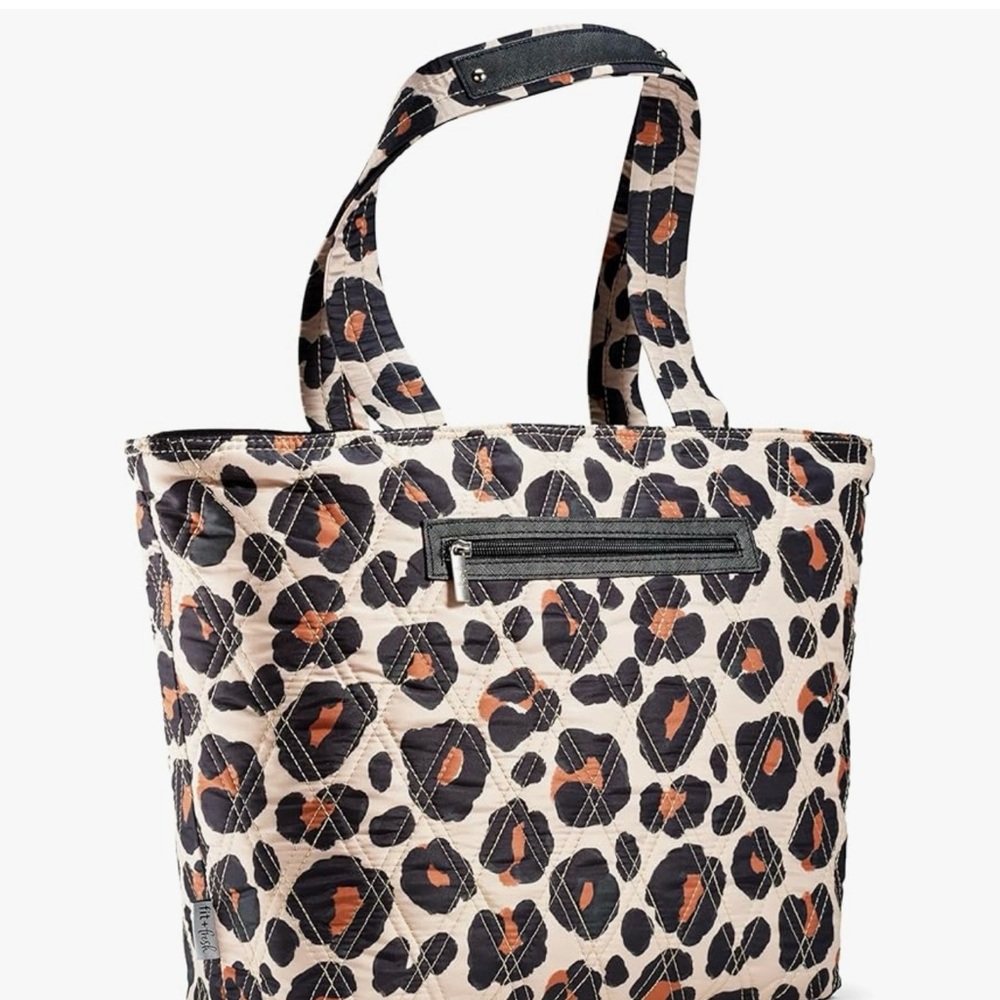 Leopard Print Quilted Lunch and Tote Bag